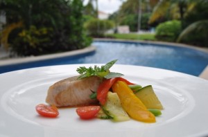 Dishes like this Grilled Salmon at the El Dorado Royale are great healthy dining options.