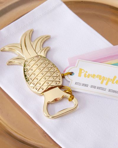 Gold Pineapple Bottle Opener Tropical Wedding Ideas Tropical wedding ideas you don't want to miss. #WeddingsbyFunjet